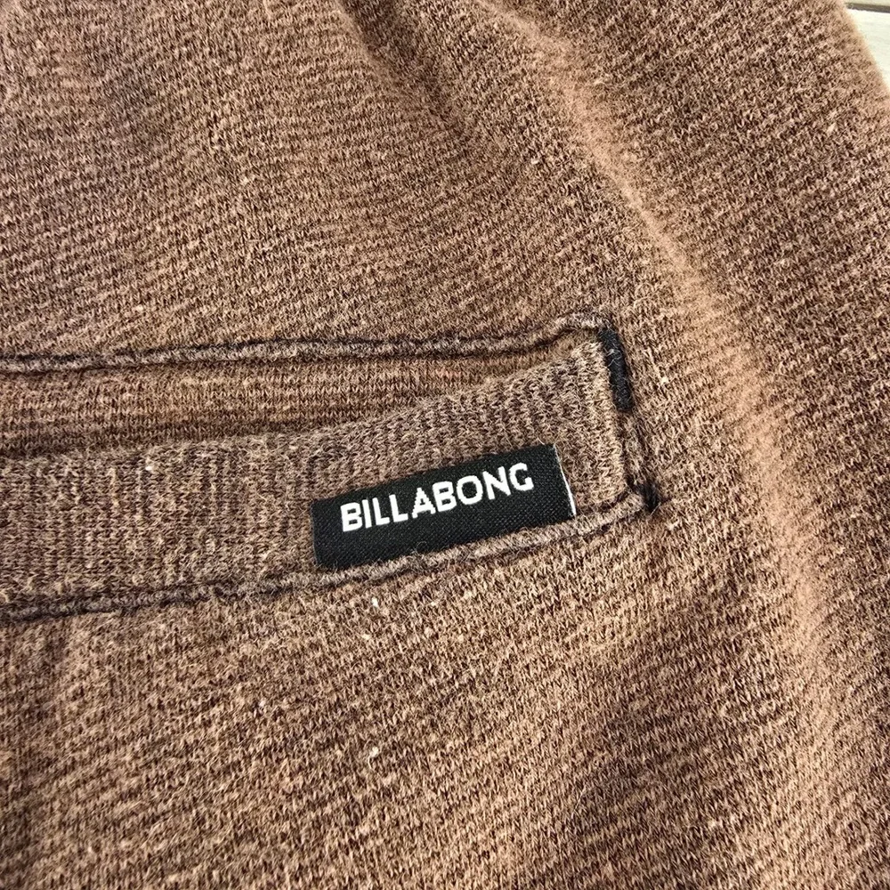 Billabong Mens Fleece Lounge Shorts Brown Grey Waistband Drawstring Large